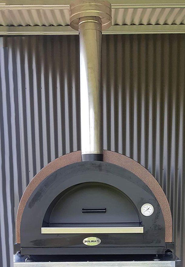 SOLBIATI CUSTOM MADE Stainless Steel Tunnel Wood Fired Oven Designed for the Modern Home
